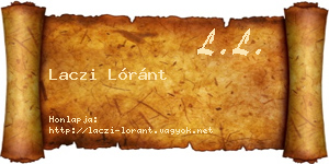 Laczi Lóránt névjegykártya