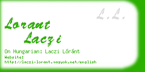 lorant laczi business card