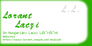 lorant laczi business card